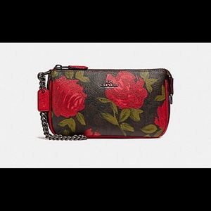 Coach Camo Rose Chain Wristlet